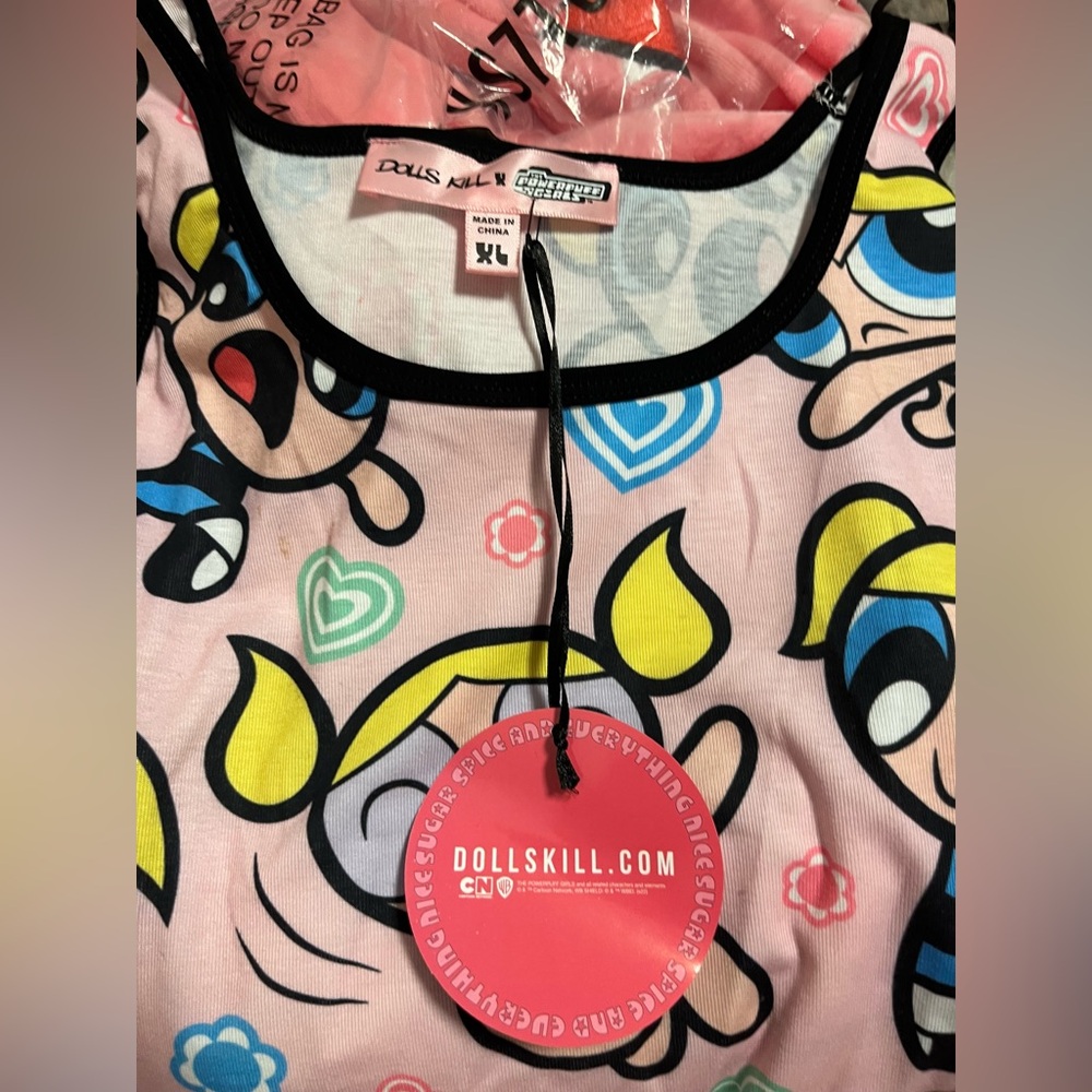 NWT - THE POWERPUFF GIRLS NO TROUBLES BUBBLES TANK TOP - XL - Picture 3 of 5